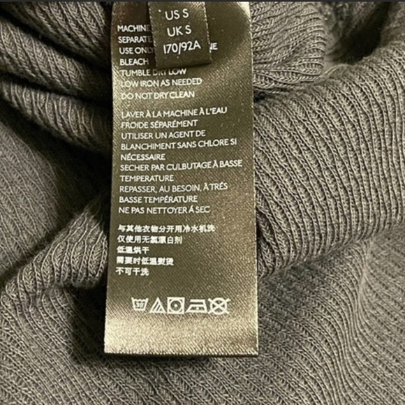 EUC Free People LoneStar Patchwork Thermal Waffle Knit Top Charcoal Small - Picture 9 of 12